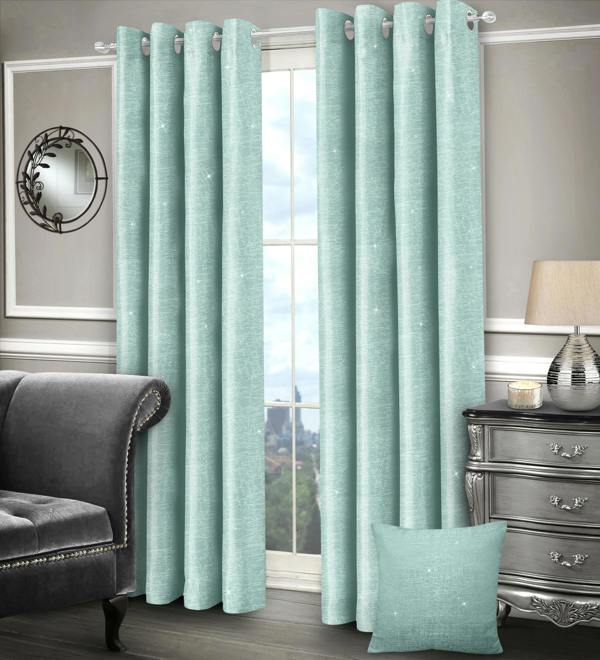 Intimates Elegant Jacquard Shimmer Ring Top Curtains - Durable Stylish Window Treatment - Luxury Curtain Panels - 229cm x 229cm