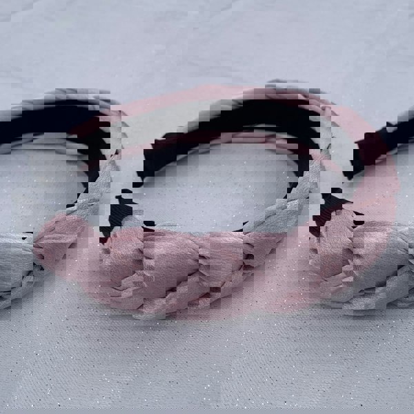 blush pink headband braided alice band