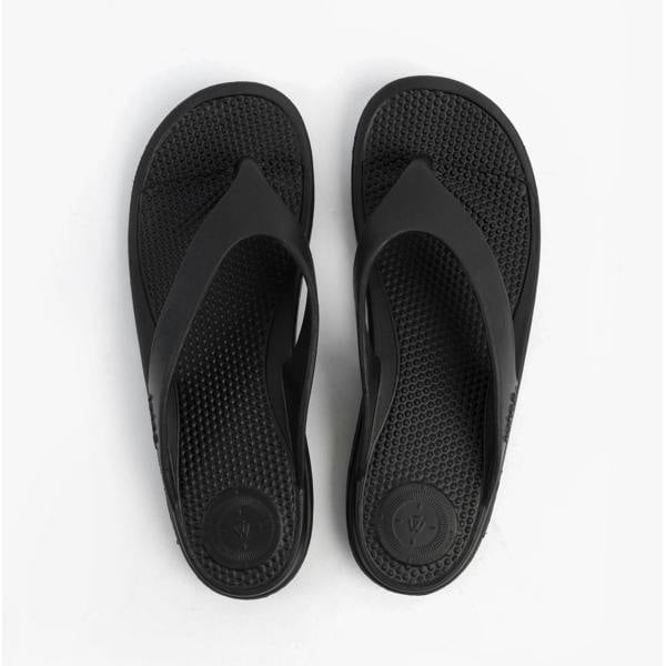 Totes Sol Bounce 0350FBLK Toe Post Sandals   in  Black