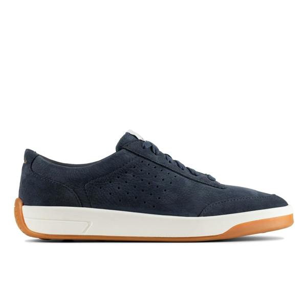 Clarks Mens Hero Air Lace Leather Trainers - Navy - 