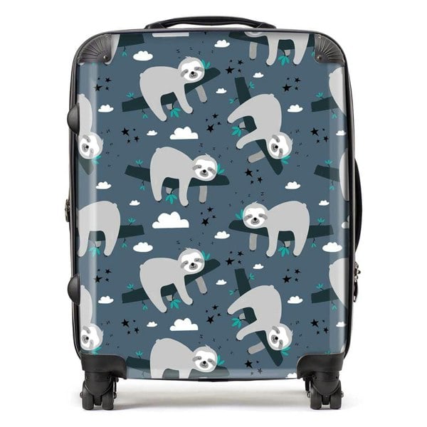 Warren Reed Sleeping Sloth Pattern Suitcase