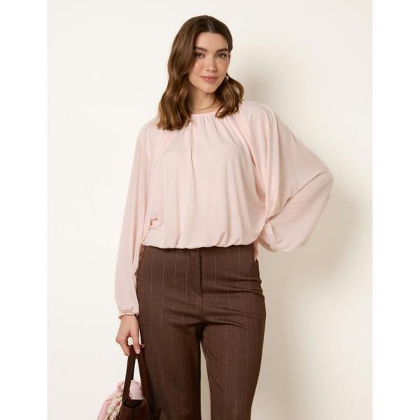 Blue Vanilla Batwing Puffball Blouse