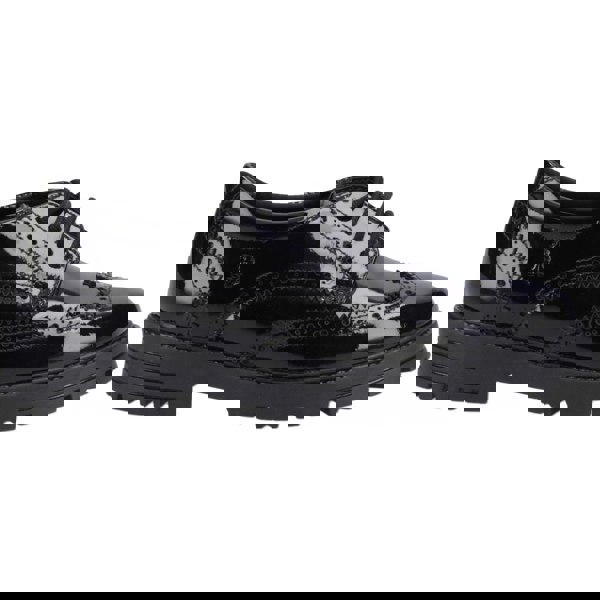 Hush Puppies Maxine Patent Junior Leather Girls's Black Brogues