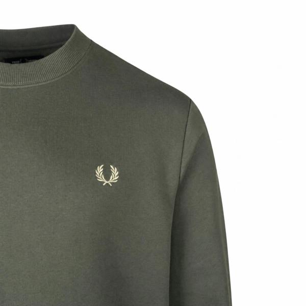 Fred Perry Crew Neck Sweatshirt Field Green/Oatmeal