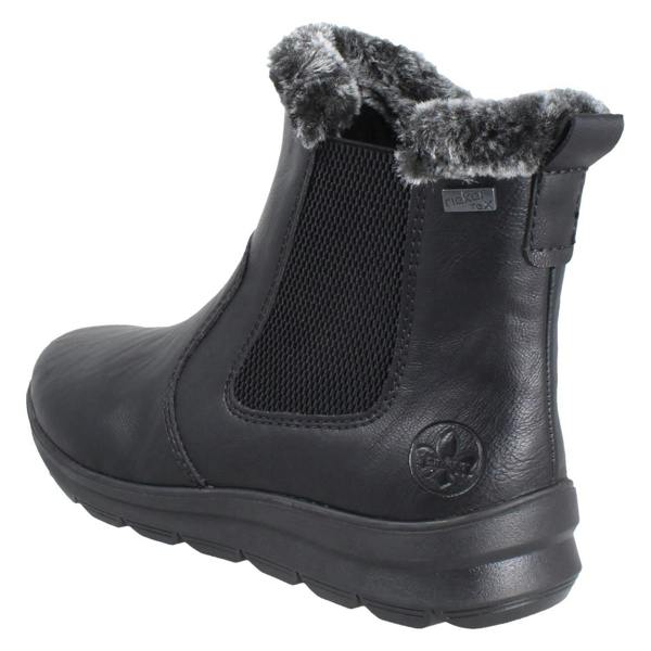 Rieker Ladies Rieker-Tex Warm Lined Faux Fur Chelsea Boots Z0061
