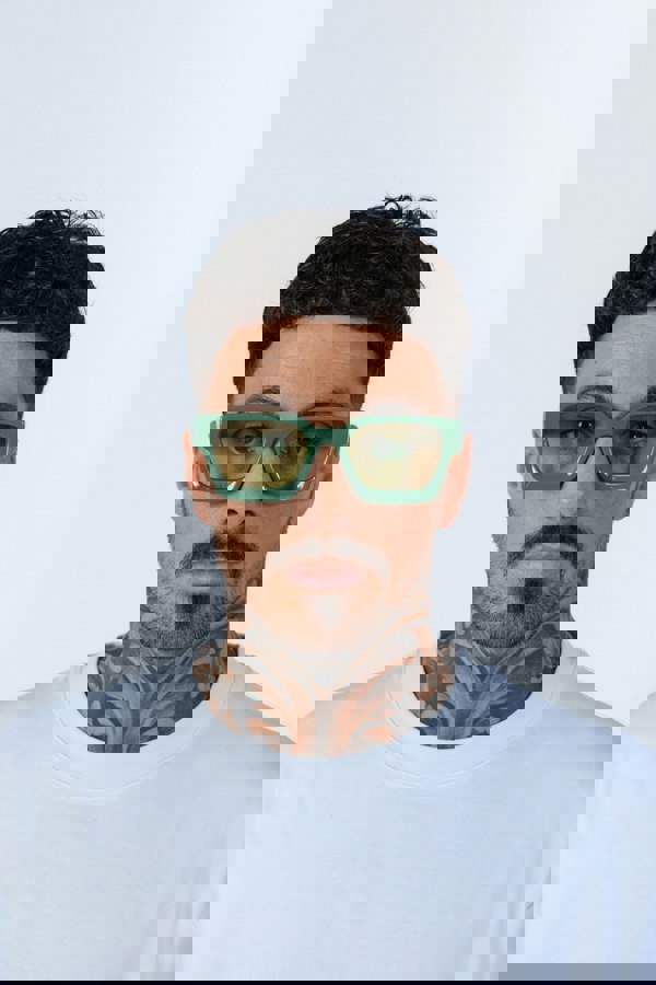 SVNX Square Retro Mint Green Sunglasses