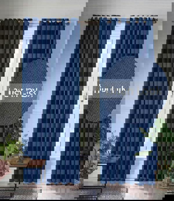 Luxury Living Linen Look Ring Top Blackout Curtains