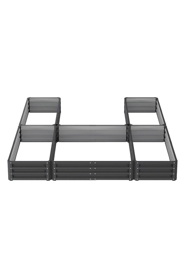 Living and Home U-shaped Raised Garden Bed with 5 Compartments