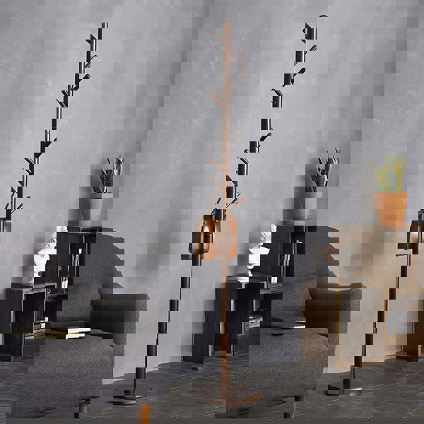 Morgan Coat Hanger, Coat Rack, With 8 Hooks, Solid Wood-Weilai Concept-Weilai Concept