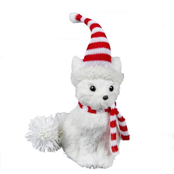 20cm White Arctic Fox Free Standing Christmas Decorative Figurine for Indoor Displays image 5