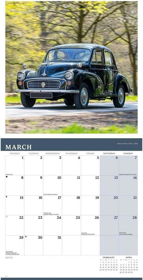 Classic British Cars Calendar 2027