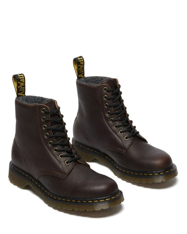 Dr. Martens 1460 Pascal Warm Lined 8 Eye Leather Dark Brown Boots