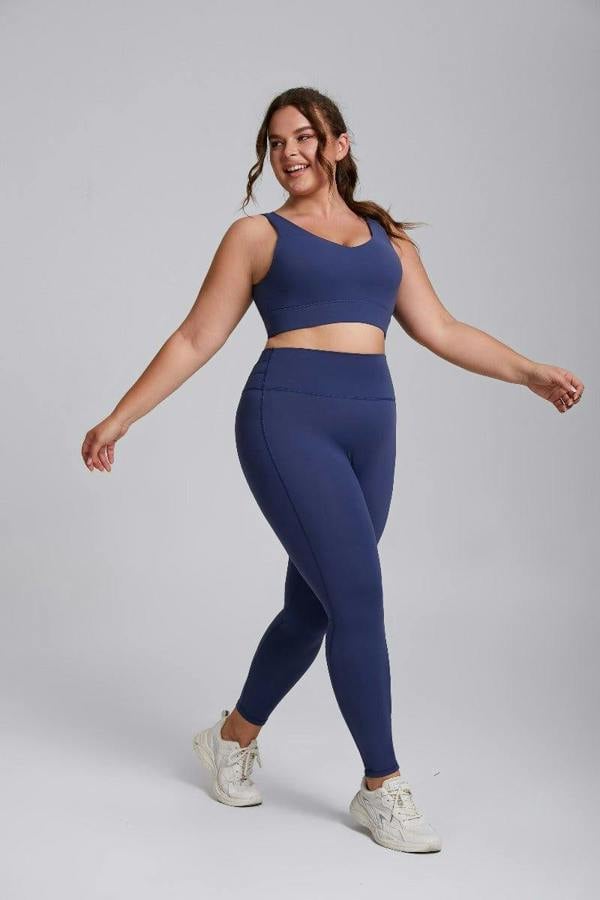 Anniou UPF 50+ Plus Size Yoga Pants - navy