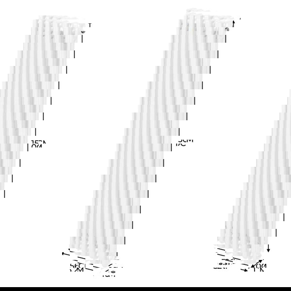 Monstershop Traditional 3 Column Radiator - 1500 x 562mm - White