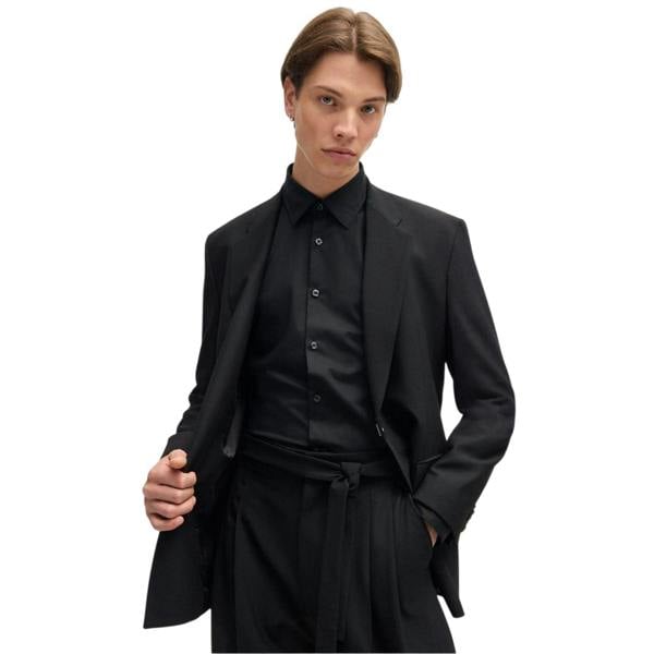 Hugo Mens Ermo Organic Cotton Shirt - Black - 