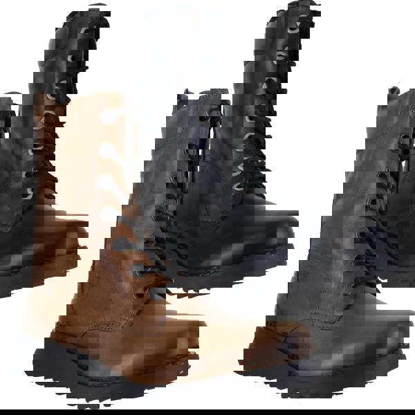 Fly London SILF Womens Zip-Up Lace Wedge Leather Mid Calf Boots