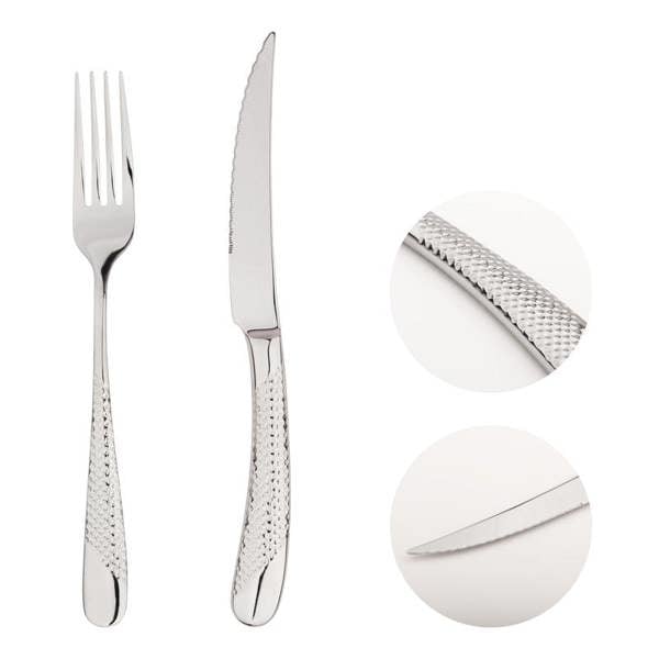 Glim Glam Steak Cutlery Set Stainless Steel 18/8 Catering Palace 4pc Set