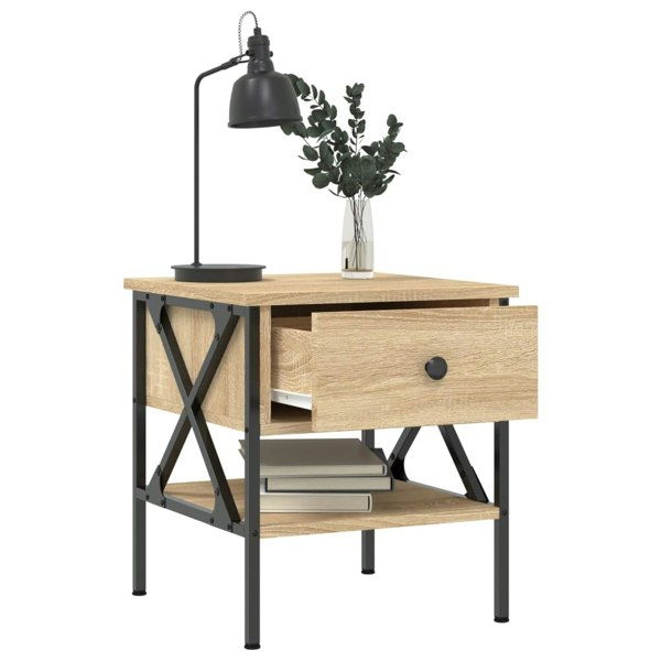 Berkfield Bedside Table Sonoma Oak 40x42x45 cm Engineered Wood