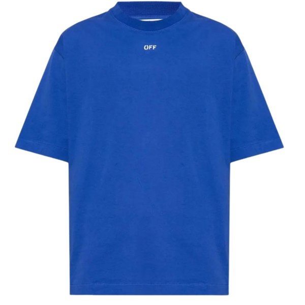 Off-White Off White Off Stamp Logo Skate Fit Dark Blue T Shirt