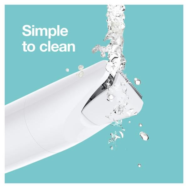 Braun Body Mini Trimmer BS1000, Electric Body Hair Removal for Women and Men, White