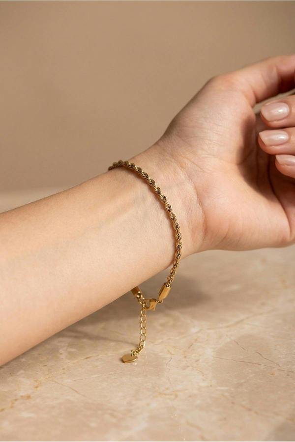 Saoirse Rope Chain Bracelet - Gold