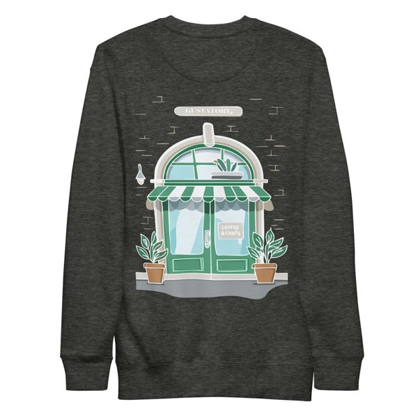ANCHOR & CREW x GUSTATORY Coffee & Chats Cotton Blend Embroidered Sweatshirt