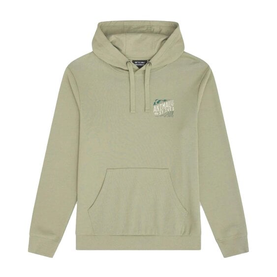 Animal Mens St Ives Cotton Drawstring Hoodie - Khaki Green