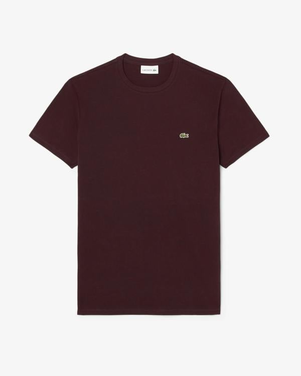 Lacoste Mens Crew Neck Pima Cotton Jersey T - Shirt - Oxalis 3KE | CHO | Designer Mens Short Sleeve T - Shirts & Tops