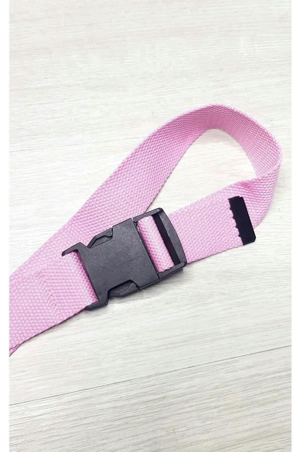 Ally Fabric Buckle Belt - Pink