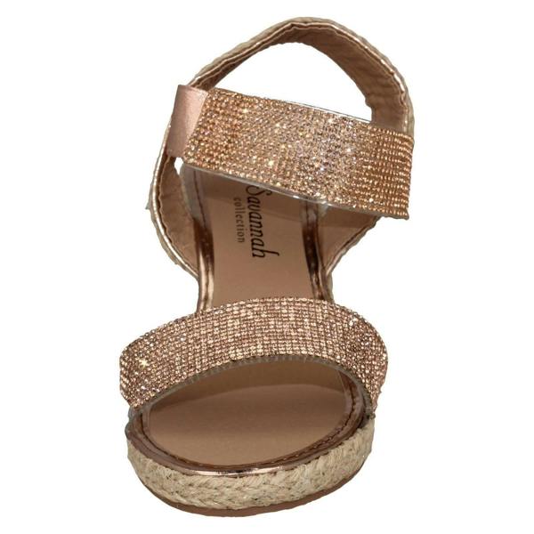 Savannah Ladies Savannah Wedge Glitter Sandals F12035