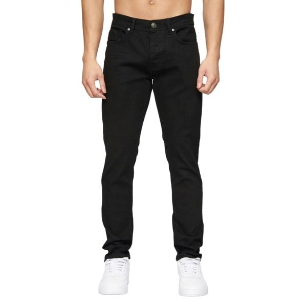 Crosshatch Mens Buraca Denim Slim Jeans - Black
