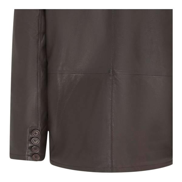 Infinity Leather Men’s 4 Button Italian Leather Blazer Jacket - Loxton