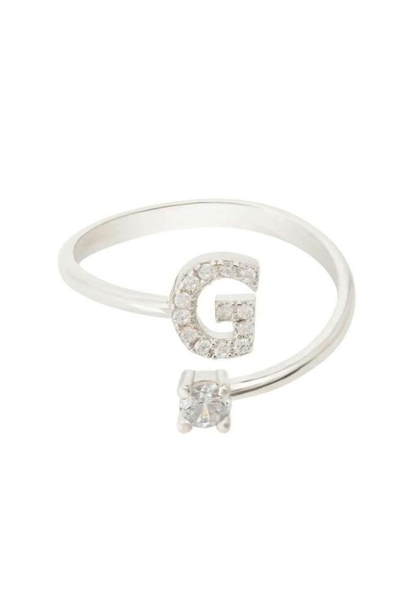Initial Ring Silver G - LATELITA Rings
