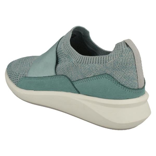 Clarks Ladies Clarks Elasticated Strap Detailed Trainers Un Rio Knit