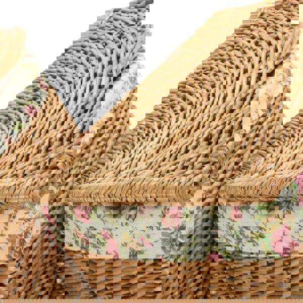 Wicker Corner Laundry Basket
