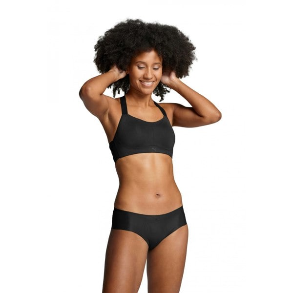 Puma 2-Pack Microfibre Seamless Mid-Rise Hipster Briefs, Black