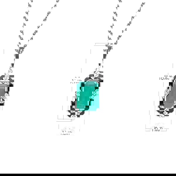 Gemondo Grand Deco Black Enamel, Chalcedony & Topaz Pendant Necklace in Sterling Silver