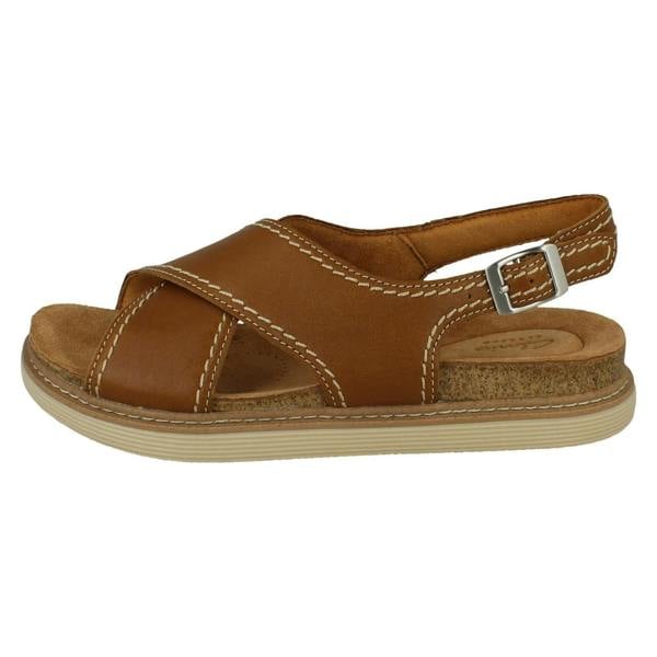 Clarks Ladies Clarks Flat Buckle Fastening Summer Sandals Arwell Sling