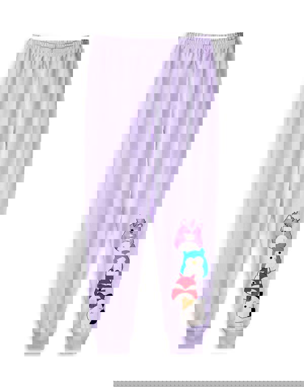 Squishmallows Girls Purple Multi Character Multi-Pack of 2 Long Sleeve Long Leg Pyjama Set