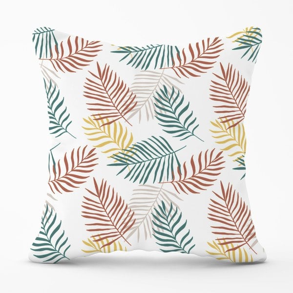 Warren Reed Palm Branches In Natural Colors Cushions