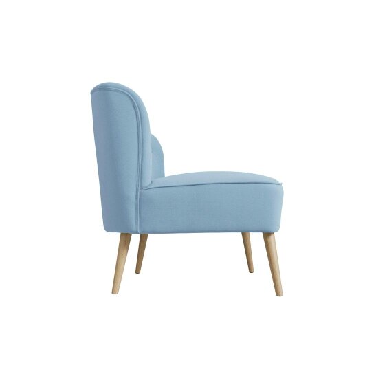 Wyld Haus Hettie Soft Blue 2 Seater Love Sofa Wooden Legs