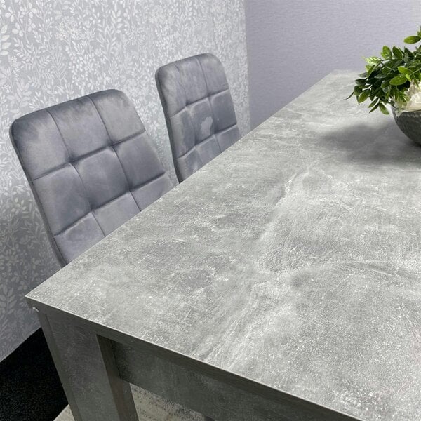 Kosy Koala Grey Wooden Dining Table Set with 2 Grey Chairs and Benches - Dining Kitchen Room Furniture