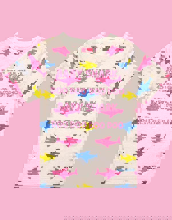 Baby Shark Girls Pink Short Sleeved T-Shirt