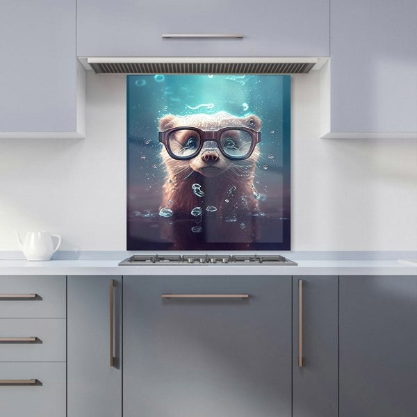 Warren Reed - Designer Ferret With Glasses Splashart Water Kitchen Splashback