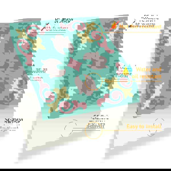 WT1558 - Marbella Colourful Spanish Wall Tile Sticker Set - 15 cm x 15 cm - 24 pcs