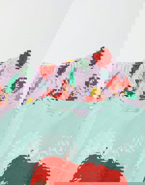 Disney The Little Mermaid Girls Blue Character Long Sleeve Long Leg Pyjama Set