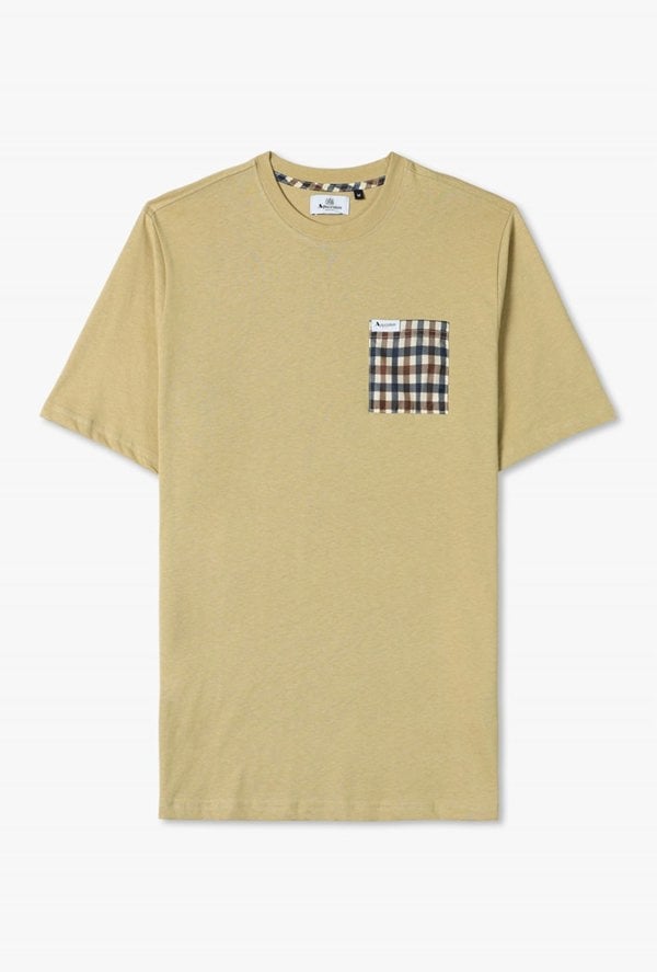 Aquascutum Men's Active Club Check Pocket T-Shirt