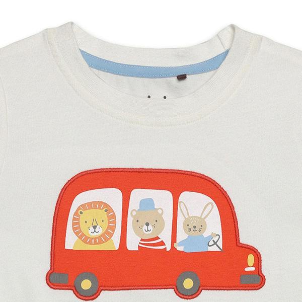 Mini Cuddles Baby Boys Vehicle Print 2pc Set, Multicolour