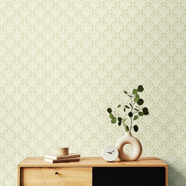 Hoopla Walls Garden Arch  - Soft Sage 10m Wallpaper