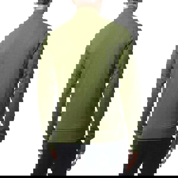 Aquascutum Active Active Small Logo Full Zip Mock Neck Fleece Army Green S